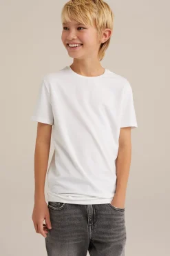 Jongens basic T-shirt met ronde hals