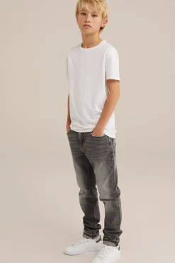 Jongens basic T-shirt met ronde hals