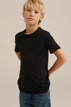 Jongens basic T-shirt met ronde hals