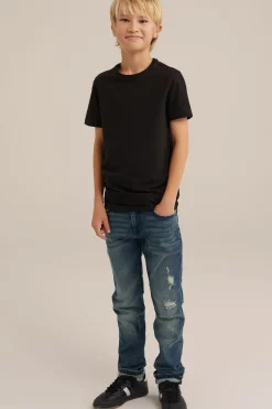 Jongens basic T-shirt met ronde hals