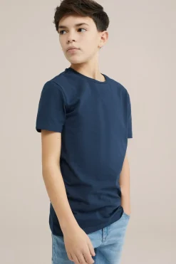 Jongens basic T-shirt met ronde hals