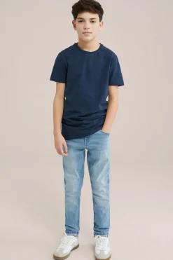 Jongens basic T-shirt met ronde hals
