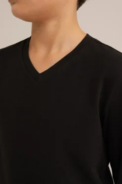 Jongens basic T-shirt met V-hals