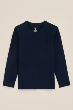 Jongens basic T-shirt met V-hals