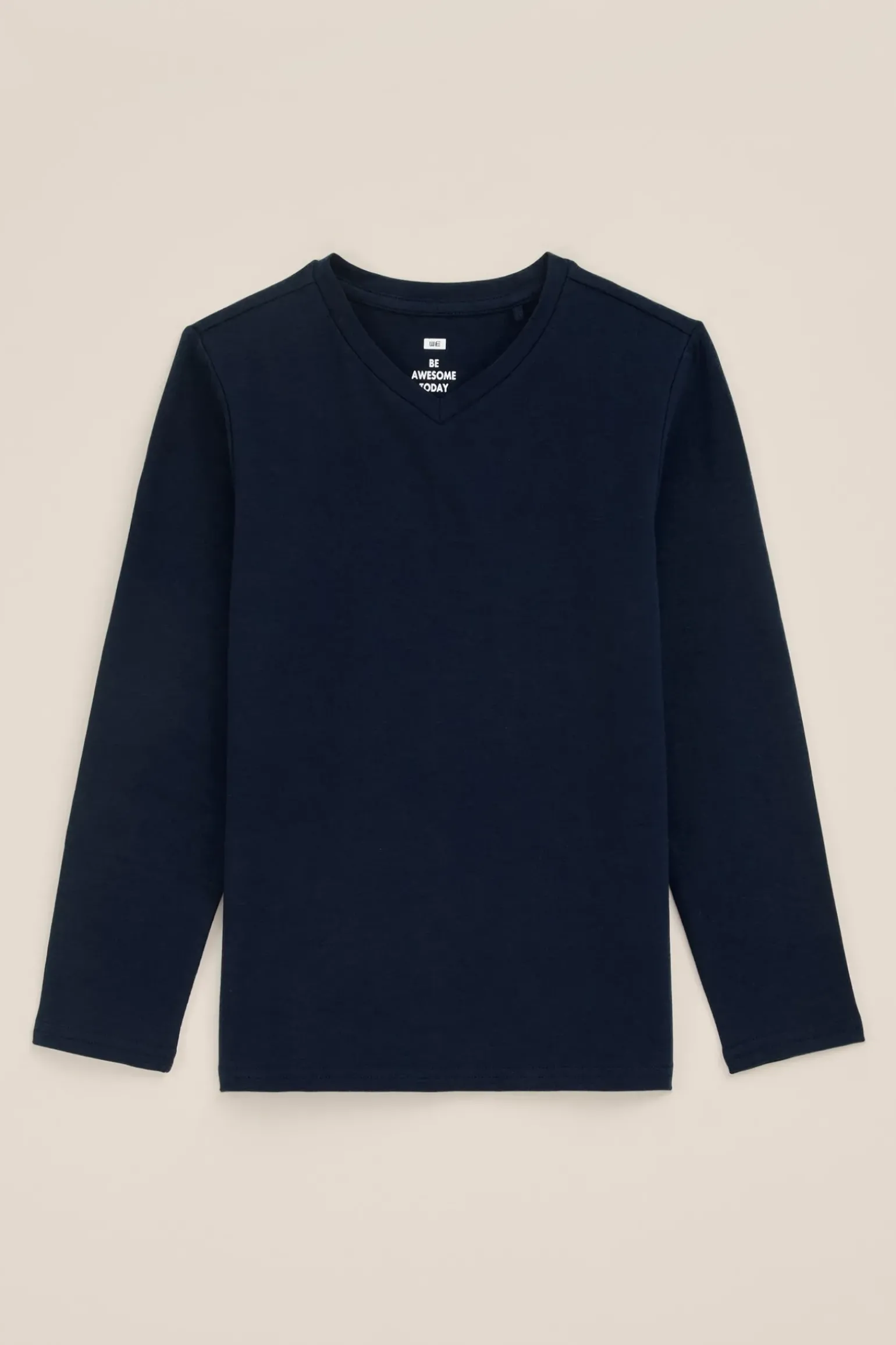 Jongens basic T-shirt met V-hals