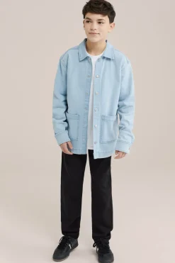 Jongens denim overshirt met stretch