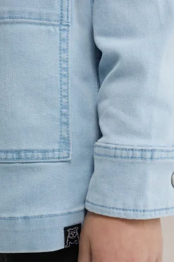 Jongens denim overshirt met stretch