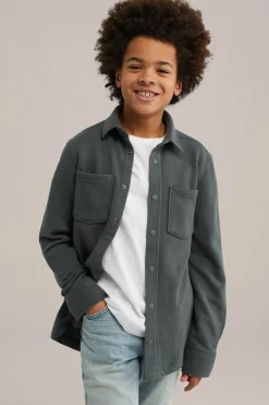 Jongens gebreid smart overshirt van katoenmix