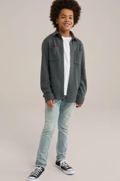 Jongens gebreid smart overshirt van katoenmix