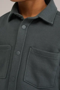 Jongens gebreid smart overshirt van katoenmix