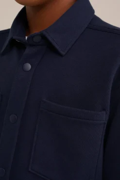 Jongens gebreid smart overshirt van katoenmix