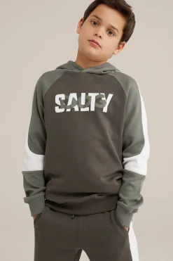 Jongens hoodie met colourblock