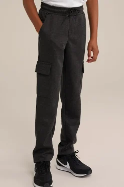Jongens joggingbroek met cargozakken en jacquard-dessin
