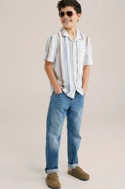 Jongens overhemd met korte mouwen en dessin
