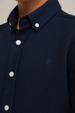 Jongens overhemd van piqu&eacute;jersey