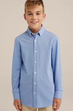 Jongens overhemd van piquéjersey