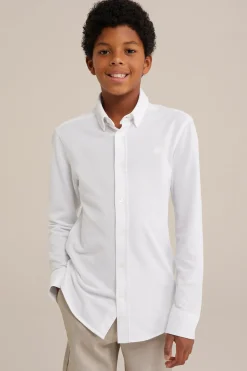 Jongens overhemd van piquéjersey