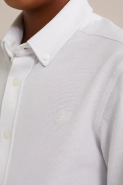 Jongens overhemd van piqu&eacute;jersey