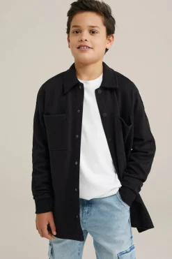 Jongens overshirt met structuur