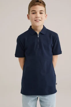 Jongens polo met structuur