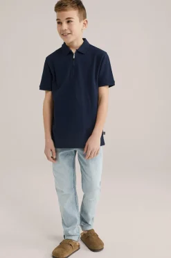 Jongens polo met structuur
