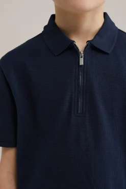 Jongens polo met structuur