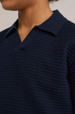 Jongens polo met structuur