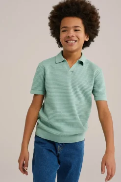 Jongens polo met structuur