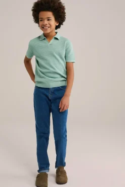 Jongens polo met structuur