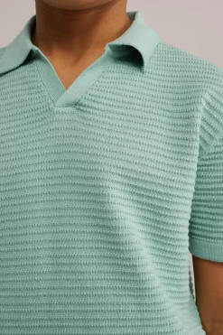 Jongens polo met structuur