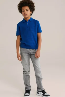 Jongens polo met structuur