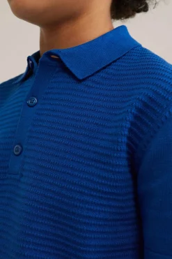 Jongens polo met structuur