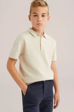 Jongens polo met structuur