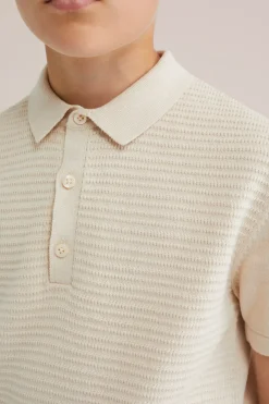 Jongens polo met structuur