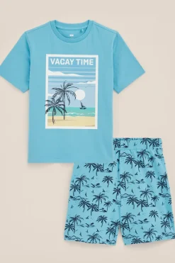 Jongens pyjama met opdruk
