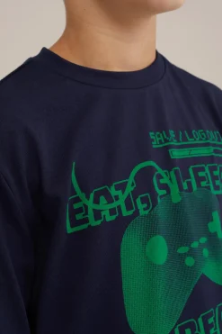 Jongens pyjamaset met dessin