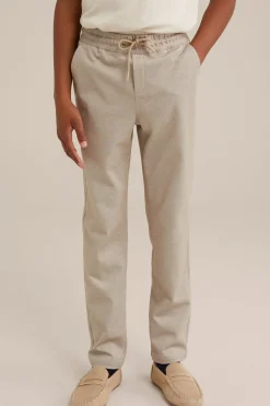 Jongens regular fit gem&ecirc;leerde pantalon