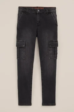 Jongens regular fit jeans met cargozakken