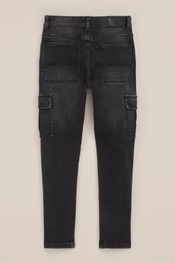 Jongens regular fit jeans met cargozakken