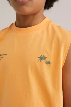 Jongens relaxed fit singlet met opdruk