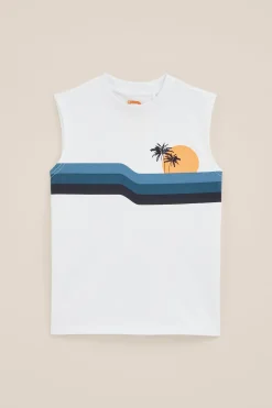 Jongens relaxed fit singlet met opdruk
