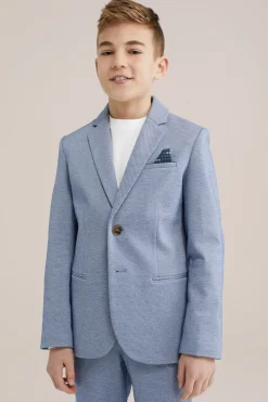 Jongens slim fit blazer met stretch