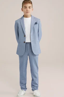 Jongens slim fit blazer met stretch