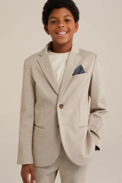 Jongens slim fit blazer met stretch