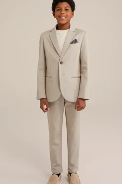 Jongens slim fit blazer met stretch