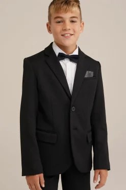 Jongens slim fit blazer met structuur