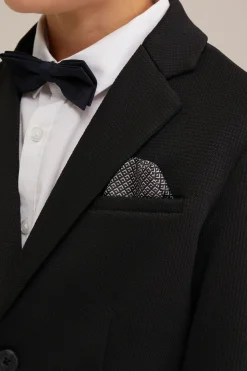 Jongens slim fit blazer met structuur