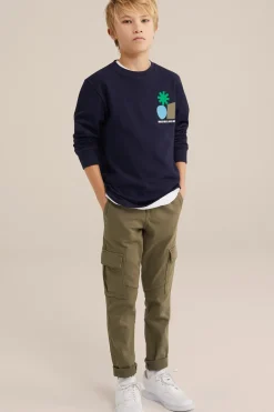 Jongens slim fit cargobroek