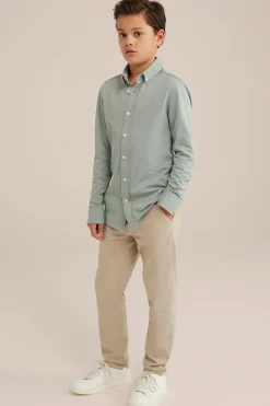 Jongens slim fit chino van jogkwaliteit