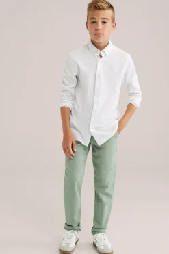 Jongens slim fit chino van jogkwaliteit